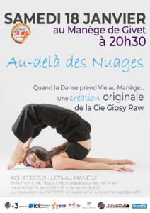 Affiche du spectacle Au delà des Nuages le 17 janvier 2025 au Manège de Givet