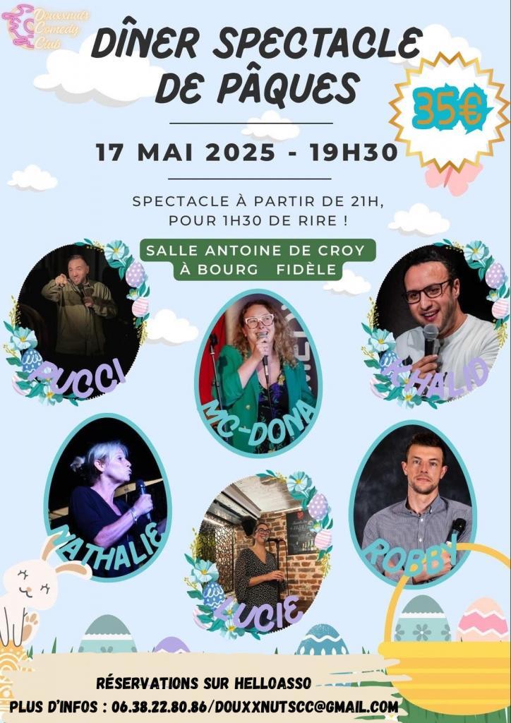 Affiche du Dîner spectacle du Douxxnuts Comedy Club