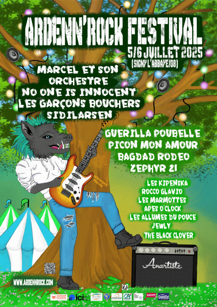 Affiche de l'édition 2025 de l'Ardenn'Rock Festival